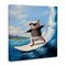 Stupell Industries Cool Surfer Mouse Blue Ocean Waves Canvas Wall Art